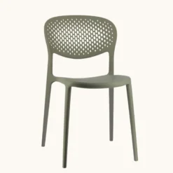 Abby Connubia® Chaise de jardin empilable en polypropylène recyclé avec dossier microperforé
