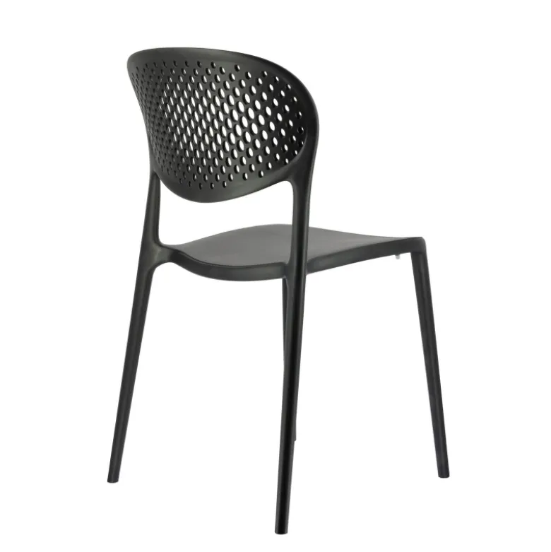 Abby Connubia® Chaise de jardin empilable en polypropylène recyclé avec dossier microperforé