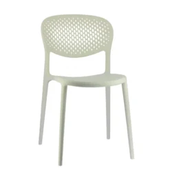 Abby Connubia® Chaise de jardin empilable en polypropylène recyclé avec dossier microperforé