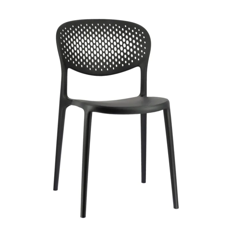 Abby Connubia® Chaise de jardin empilable en polypropylène recyclé avec dossier microperforé