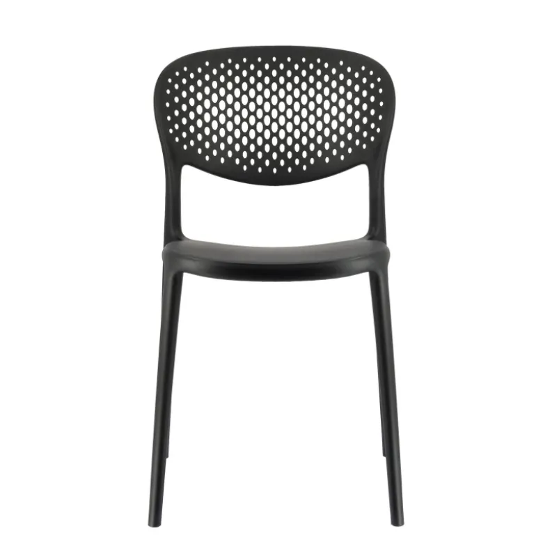 Abby Connubia® Chaise de jardin empilable en polypropylène recyclé avec dossier microperforé