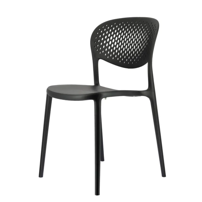 Abby Connubia® Chaise de jardin empilable en polypropylène recyclé avec dossier microperforé