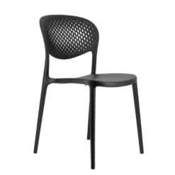 Abby Connubia® Chaise de jardin empilable en polypropylène recyclé avec dossier microperforé