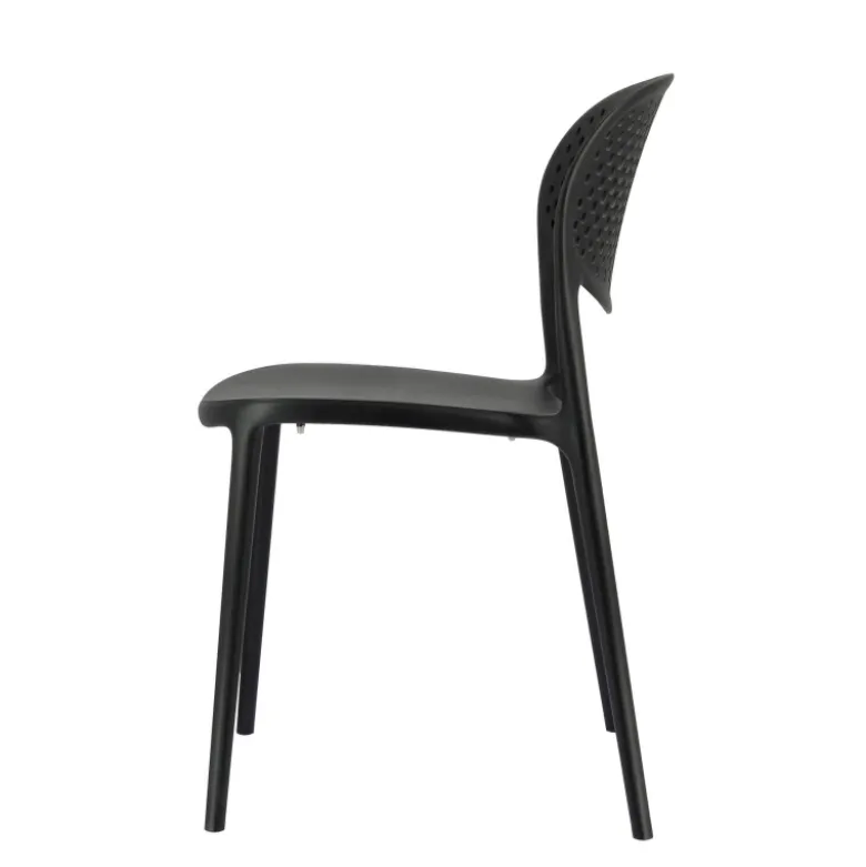 Abby Connubia® Chaise de jardin empilable en polypropylène recyclé avec dossier microperforé