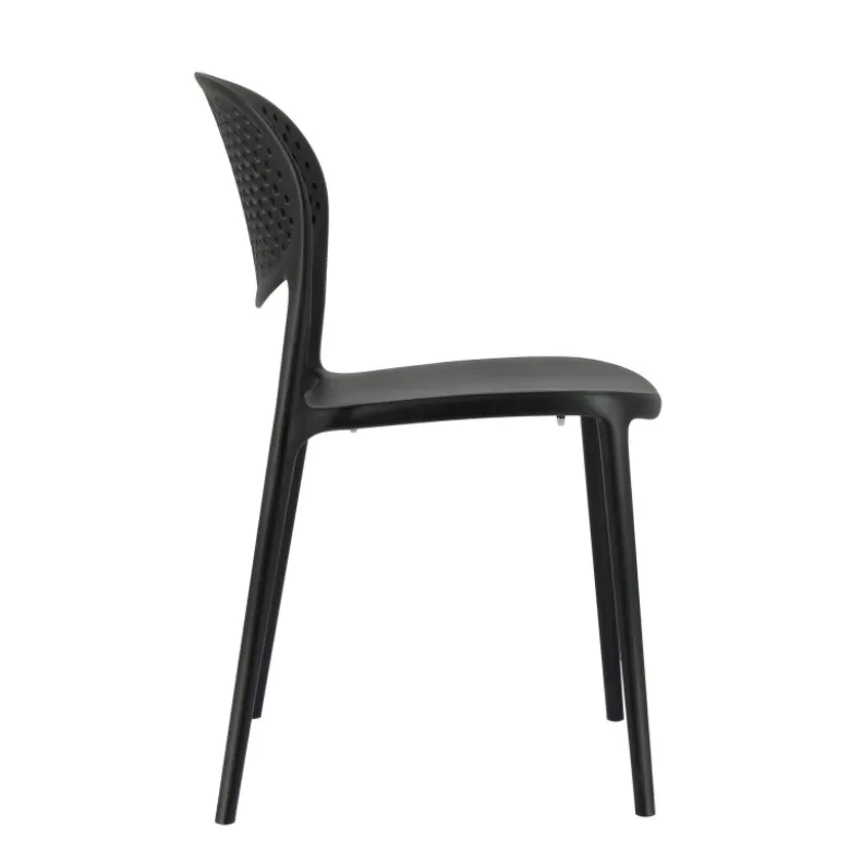Abby Connubia® Chaise de jardin empilable en polypropylène recyclé avec dossier microperforé