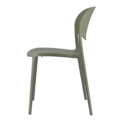 Abby Connubia® Chaise de jardin italienne empilable en polypropylène recyclé sans accoudoirs