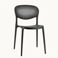Abby Connubia® Chaise empilable en polypropylène recyclé avec dossier microperforé