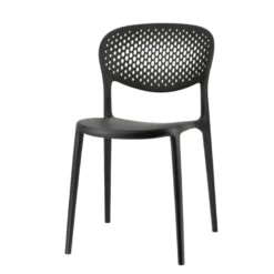 Abby Connubia® Chaise empilable en polypropylène recyclé avec dossier microperforé