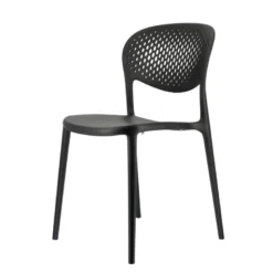 Abby Connubia® Chaise empilable en polypropylène recyclé avec dossier microperforé