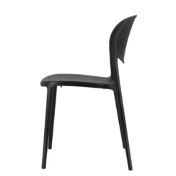 Abby Connubia® Chaise empilable en polypropylène recyclé avec dossier microperforé