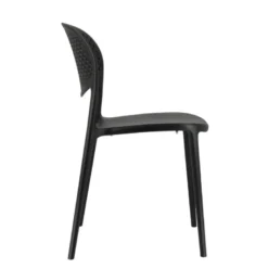 Abby Connubia® Chaise empilable en polypropylène recyclé avec dossier microperforé
