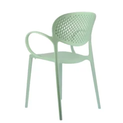 Abby Connubia® Fauteuil de jardin empilable en polypropylène recyclé avec dossier microperforé