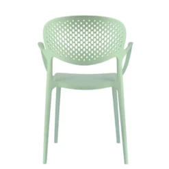 Abby Connubia® Fauteuil empilable en polypropylène recyclé avec dossier microperforé