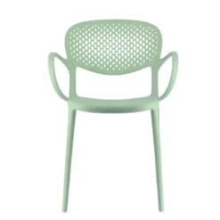Abby Connubia® Fauteuil empilable en polypropylène recyclé avec dossier microperforé