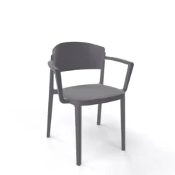 Abuela B Chaise avec accoudoirs empilable en technopolymère