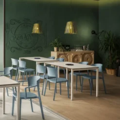 Abuela B Chaise de jardin avec accoudoirs empilable en technopolymère