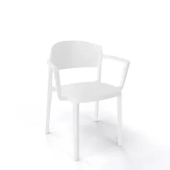 Abuela B Chaise de jardin avec accoudoirs empilable en technopolymère