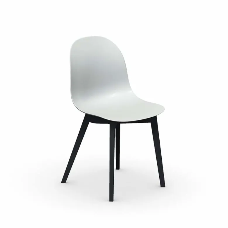 1665 Academy Connubia© Chaise scandinave en polypropylène et bois