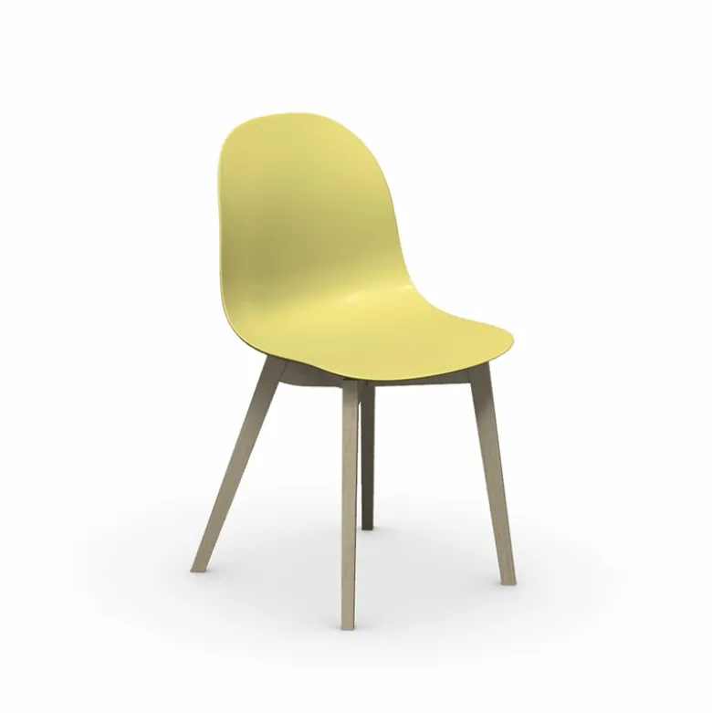 1665 Academy Connubia© Chaise scandinave en polypropylène et bois