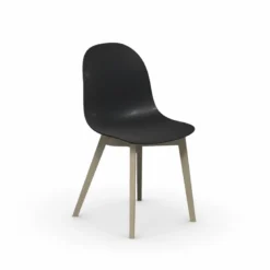 1665 Academy Connubia© Chaise scandinave en polypropylène et bois