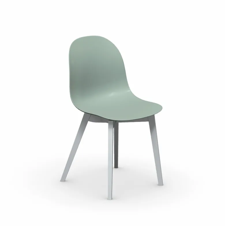 1665 Academy Connubia© Chaise scandinave en polypropylène et bois