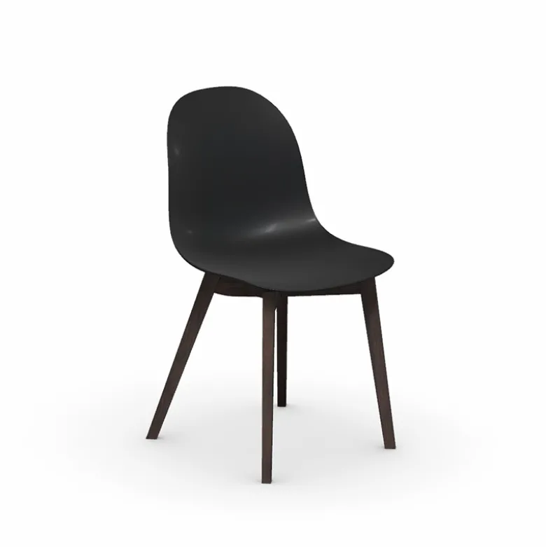 1665 Academy Connubia© Chaise scandinave en polypropylène et bois