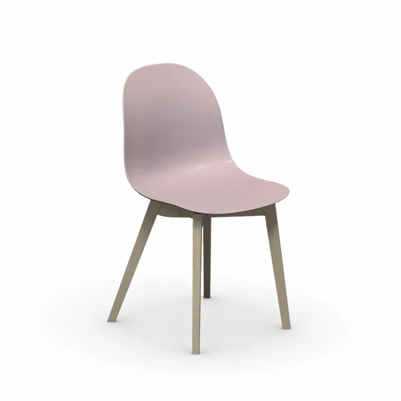 1665 Academy Connubia© Chaise scandinave en polypropylène et bois