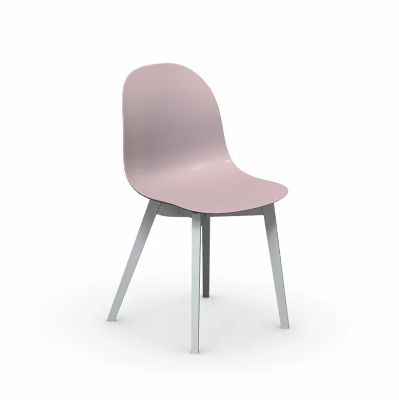 1665 Academy Connubia© Chaise scandinave en polypropylène et bois
