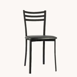 Ace 1320 Chaise de cuisine en métal avec assise en simili rembourrée