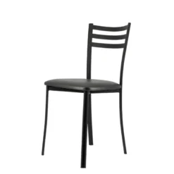 Ace 1320 Chaise de cuisine en métal avec assise en simili rembourrée