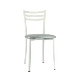 Ace 1320 Chaise de cuisine en métal avec assise en simili rembourrée