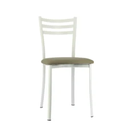 Ace 1320 Chaise de cuisine en métal avec assise en simili rembourrée