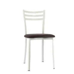 Ace 1320 Chaise de cuisine en métal avec assise en simili rembourrée
