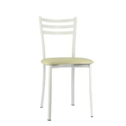 Ace 1320 Chaise de cuisine en métal avec assise en simili rembourrée