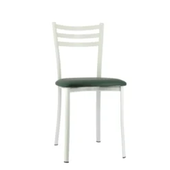 Ace 1320 Chaise de cuisine en métal avec assise en simili rembourrée