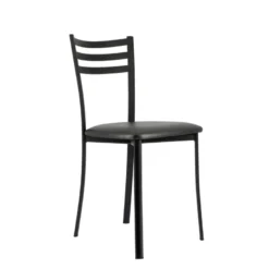 Ace 1320 Chaise de cuisine en métal avec assise en simili rembourrée