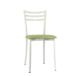 Ace 1320 Chaise de cuisine en métal avec assise en simili rembourrée