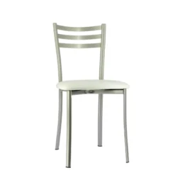 Ace 1320 Chaise de cuisine en métal avec assise en simili rembourrée