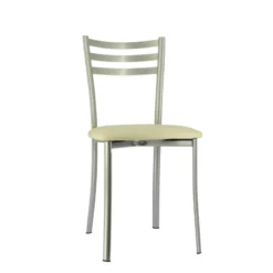 Ace 1320 Chaise de cuisine en métal avec assise en simili rembourrée