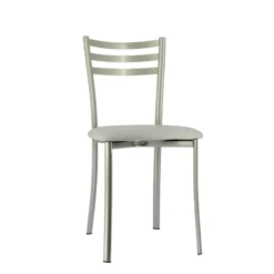 Ace 1320 Chaise de cuisine en métal avec assise en simili rembourrée