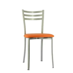 Ace 1320 Chaise de cuisine en métal avec assise en simili rembourrée
