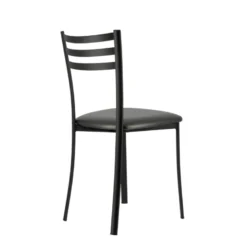 Ace 1320 Chaise de cuisine en métal avec assise en simili rembourrée