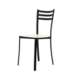 Ace 1320 Chaise de cuisine en métal et assise bois