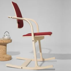 Actulum Varier® Fauteuil de bureau ergonomique à bascule en tissu et bois