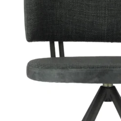 Adagio Chaise moderne pivotante en tissu et pieds métal