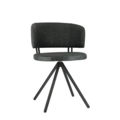 Adagio Chaise moderne pivotante en tissu et pieds métal