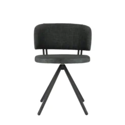Adagio Chaise moderne pivotante en tissu et pieds métal