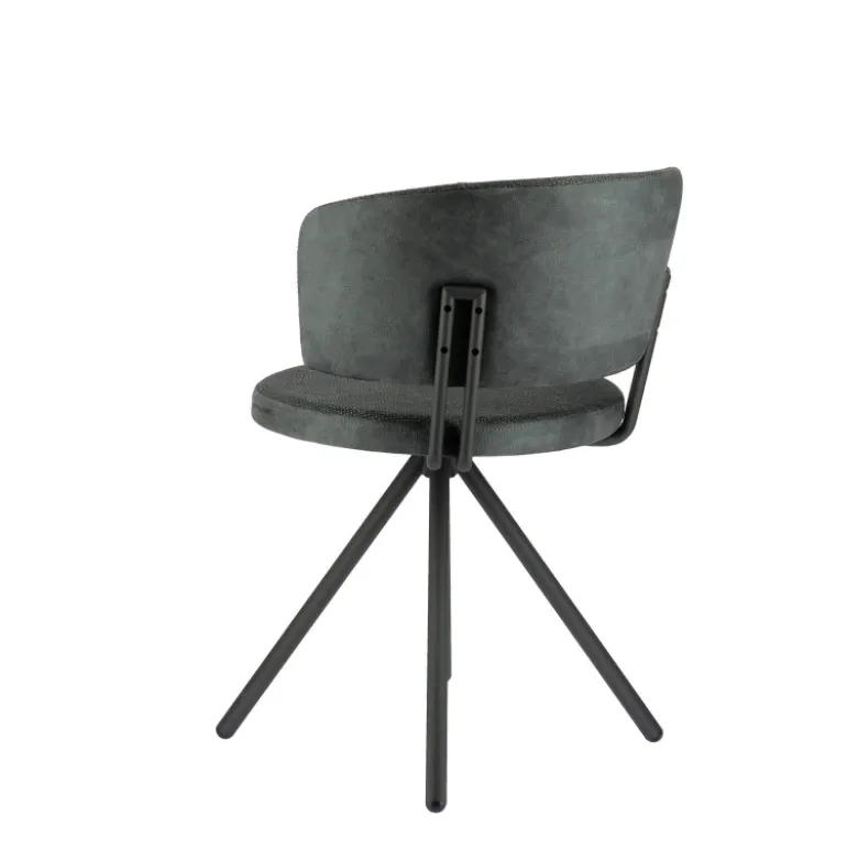 Adagio Chaise moderne pivotante en tissu et pieds métal
