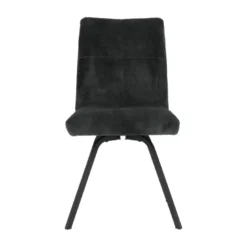 Adèle Chaise en tissu pivotante confortable avec pieds en métal
