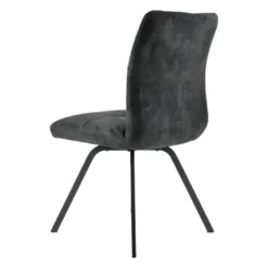 Adèle Chaise en tissu pivotante confortable avec pieds en métal